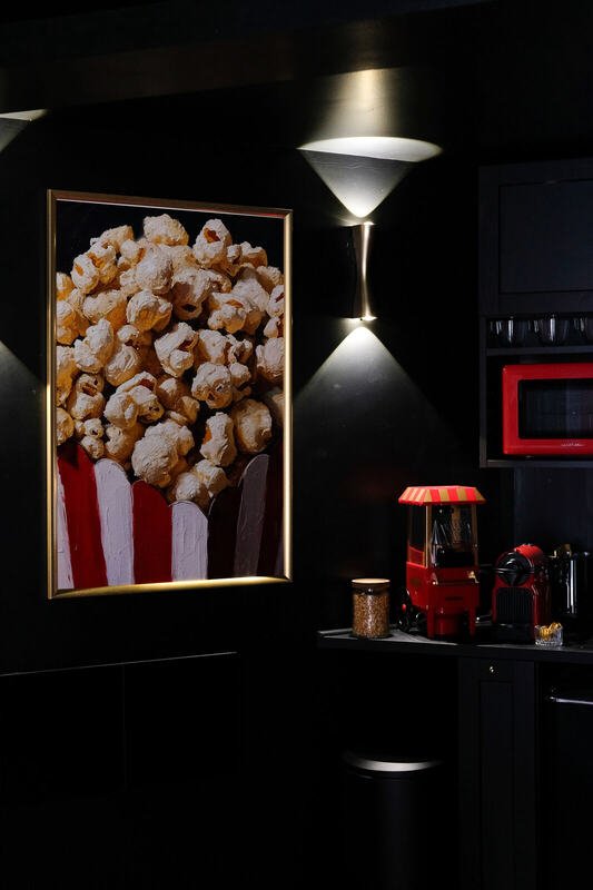 Affiche pop-corn — Le Cinéma, logement près du Mont Saint-Michel
